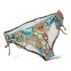 Helen Jon Tunnel Side Hipster Bikini Bottoms Large‎ Teal Orange Paisley